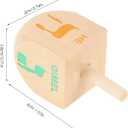 NUOBESTY 10pcs Wooden Dreidel Set Spinning Tops for Kids Wood Hanukkah Table Decorations Hanukkah Party Supplies Multi-Color