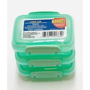 NADOBA 6 Pcs Lock Top Snack Containers with Lids – 4.6 Oz Stackable Mini Snack Box – Microwave and Dishwasher Safe, 2 Side Clips for Sauces, Pastes, Spreads, Snacks | Kitchen, Travel, Office, Crafts