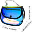TotePrint Holographic Clear Tote Bag Waterproof PVC Handbags for Work,Shopping,Beach,Stadium,Travel,Swim Venue or Concert