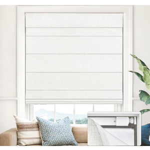 UNISHADES No Drill Cordless Roman Shades, 30×60 in, Off-White