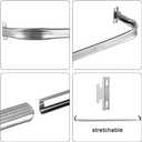 Wesiti 4 Packs Curtain Rod Bulk for Windows, 25-42 Inch, Silver