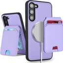 SailorTech Samsung Galaxy S23 Plus case with Credit Card Holder mag Safe, Galaxy S23 Plus Phone Leather Case Wallet for Women Compatible mag Safe Wallet Detachable 2-in-1 for Men-Purple