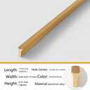 5 Pack Gold Cabinet Pulls - Brushed Brass Kitchen Hardware Handles for Dresser Drawers -T Shape Cabinet Hardware (19.69 inch,Brushed Gold)