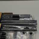 Bumusty 4-Tier Expandable Shoe Rack for Closet, 18-33 Adjustable Shoe Rack for Small Space, Small Shoe Organizer for Front Door, Sturdy Metal, Black