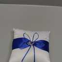 QIRMIZI Ring Pillow,Pearls Ring Cushion, Ring Bearer, Ring Holder for Beach Wedding, Wedding Ceremony, Proposal,Blue, White, R04 (Pack of 1)