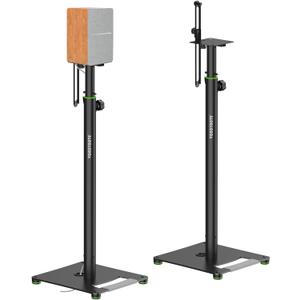 Vondynote Bookshelf Speaker Stands Pair Height Adjustable 31"-50" Floor Speaker Stands for Rear Surround Sound Speakers with Cable Management