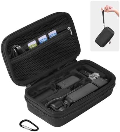 BRDRC Osmo Pocket 3 Case, Portable Carrying Bag Protective Hard Storage Bag for DJI Osmo Pocket 3 Creator Combo Camera Accessories with Wrist and Carabiner (Black)