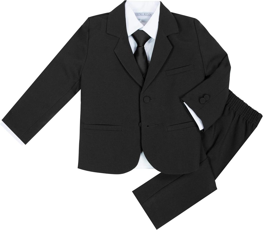 Spring Notion Baby Boys' Classic Fit Formal Dress Suit Set (18 Months, Black)