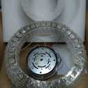 15.7'' Modern Crystal Chandelier Dimmable Ring Pendant Light Round Crystal Chandeliers for Living Room Dining Room Bedroom Gold