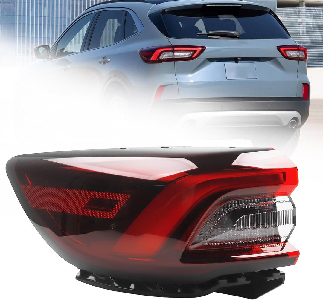 Dasbecan Left Driver Side LED Outer Tail Light Assembly Compatible with Ford Escape 2023 2024 2025 Taillight Rear Lamp Replace PJ6Z-13405-A PJ6Z13405A