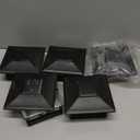 Solar Post Cap Lights Outdoor 12pack, Waterproof Solar Powered Deck Fence Post Lights for 4x4 Wood/Vinyl Posts, Solar Outdoor LED Light with Cool/Warm Lighting Decorate Garden Patio Porch (Black)