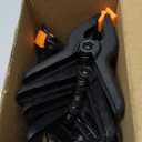 12 Pack Plastic Spring Clamps, 3.5inch Small Heavy Duty Clips for Crafts, Backdrop Stand, Woodworking, Photography Studios (Black)