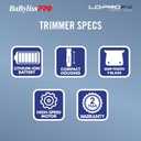 BaBylissPRO High-Performance Compact LO-PROFX Trimmers for Men