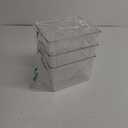 Isaac Jacobs 3-Pack Medium Clear Storage Bins with Handles, Plastic Organizer for Home or Fridge/Freezer, Pantry and Kitchen Non-Slip Container Set, BPA Free, Food Safe (3-Pack, Medium) (Medium)