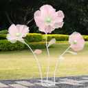 Wedding Decorations for Reception,5.6 Ft Big Artificial Silk Flowers,Giant Flowers for Decoration,Party Banquet Decor,Home Decor,Photographic Props,Shop Window Display（Green and Pink）