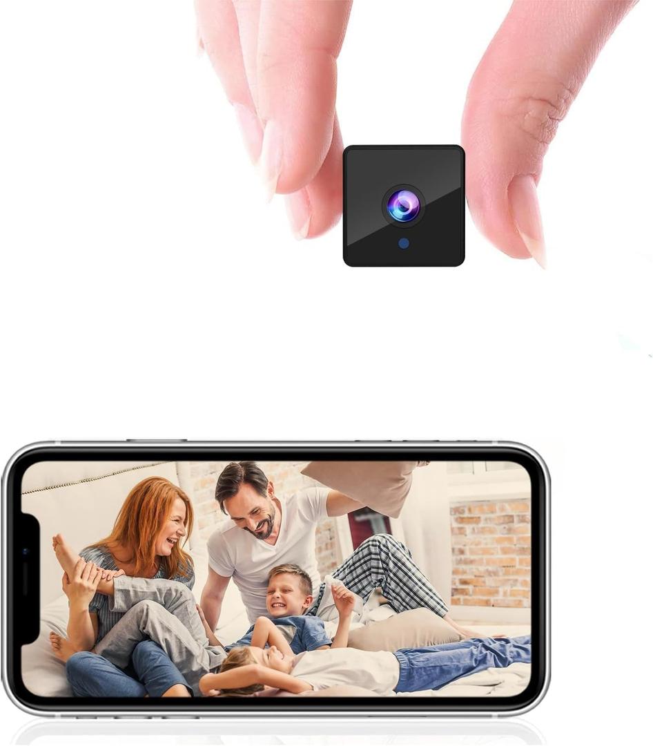 Camera Hidden Home Mini Spy WiFi Remote Monitor Security Nanny Cam with Night Vision, Motion Detection, Indoor Surveillance