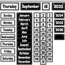 Teacher Created Resources Black and White Flip Calendar