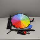16 Color Prize Wheel, 12 Slots Spinning Wheel with Folding Tripod Floor Stand, Editable Raffle Wheel Spinner with Tray Dry Erase Markers & Eraser, for Carnival Trade Show (16inch)