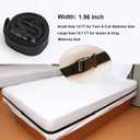 2 x Bed Sheet Holder Straps Fitted Sheet Strap Reliable Mattress Straps Keep Sheets in Place, Elastic Sheet Straps for Firm & Tight Holder for Corners Adjustable Strap for Twin/Full Size Mattress (13FT) (Black)