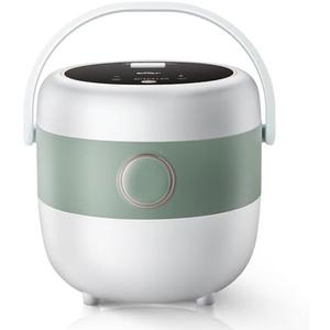 Bear Rice Cooker 3 Cups (Uncooked), 3D Heating and Fuzzy Logic, Healthy Nonstick Small Rice Cooker, PFAS-Free, Touch-Screen, for White/Brown Rice Quinoa Oatmeal Soup