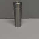 Vesici Mini Water Bottles 4.4 oz Cute Small Insulated Stainless Steel Purse Water Bottles Pocket Slim Flask Keeps Drink Cold and Hot for Women Lunch Bag Coffee(Silver,1 Pack)