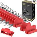 48 pcs Magnetic Modular Wrench Organizers for Tool Drawers - Wrench Rack with Metric&SAE Labels, Perfect Tool Storage Holder with Magnet. Gift for father, brother and boyfriend (Red with magnets)