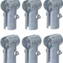 Dailydanny Fence T Clamp Galvanized Steel End Rail Clamps 1-3/8" x 1-3/8" (Set of 6)