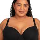 Fruit of the Loom Women's Fit for Me Collection: Plus Size Cotton T-Shirt Bra-Comfort & Style for Every Body (36DDD, Black Hue)