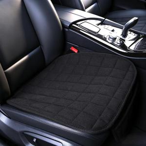 Suninbox Linen Seat Cover for Car,Bottom Seat Covers for Trucks,Car Seat Pad,Seat Cushion Breathable Ventilated Front Seat Only[Black]