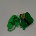 MTLEE 4 Pcs St Patrick's Day Pet Costume Accessories, 2 Pcs Shamrock Headband for Cat and 2 Pack Green Cat Neck Bow St. Patty's Day Top Hat with Ear Holes and Chin Straps Adjustable for Pets