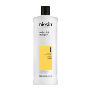 Nioxin Scalp + Hair Thickening System 1 Shampoo| For Natural or Untreated Hair with Light Thinning | With Niacinamide and Biotin | 16.9 Fl oz.