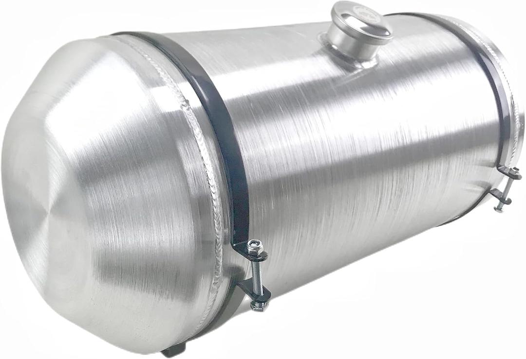JSD 12.5 Gallons 12" x 26" Aluminum Spun Round Gas Tank Fuel Cell Tank Center Fill 3/8" NPT Outlet