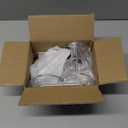 HarJue Toothbrush Holder Stand for Bathroom, Metal Toothbrush Organizer with Marble Base, Toothbrush Storage Collection for Family, Suitable for Home Hotel Countertop Vanity (Medium, Chrome Finish)