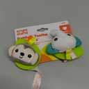 Bright Starts Rattle & Teethe Wrist Pals Toy - Monkey & Elephant, Newborn + (2 Count (Pack of 1), Orange/Blue)