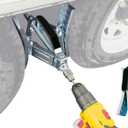 Camper Wheel Chock, Heavy Duty Rotatable X Shaped Stabilizer for RV Trailer (Drill Adjusted), 2 Sets of Tire Lock Chocks (Patented)