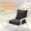 Olefin Deep Seat Cushion, Water Resistant Patio Cushion Dark Gray 24x24x4