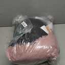 JOLLYVOGUE Calming Dog Bed Medium Size Dog, Anti-Anxiety Donut Medium Pet Bed, 27 inches Fluffy Faux Fur Round Cat Bed (Dark Pink) (27.0"L x 27.0"W x 8.0"Th)