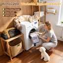 LOOBANI Foldable Dog Playpen for Small Dogs- Indoor/Outdoor Puppy Playpen with Removable Washable Fabric Enclosure, Sturdy Steel Frame & 690D Oxford Cloth,Portable Crate for Puppies & Cats,32"x24"x22"