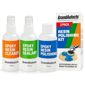 3Pcs Epoxy Resin Polishing Kit - for Scratching, Sanding, and Polishing. It Includes Epoxy Polishing Compounds, Cleaning Agents, Sealants, and Tools (epoxy Polish)
