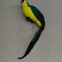 LWINGFLYER Green Artificial Parrot Life Size Foam Feather Parrot Macaw Birds for Decoration Costume Shoulder Ornament Modern Home Garden Party Decor (13.8inch/35cm)