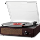 Vinyl Record Player Turntable with Built-in Bluetooth Receiver & 2 Stereo Speakers, 3 Speed 3 Size Portable Retro Record Player for Entertainment and Home Decoration