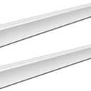 Hicarer 2 Pcs 40 Inch Door Rain Drip Cap Guard Exterior Anodized Aluminum Overall Height 1-1/2 Inch Overhead Drip Edge Flashing Weather Stripping Window Deflector Home Top Roof Rain Diverter, Silver