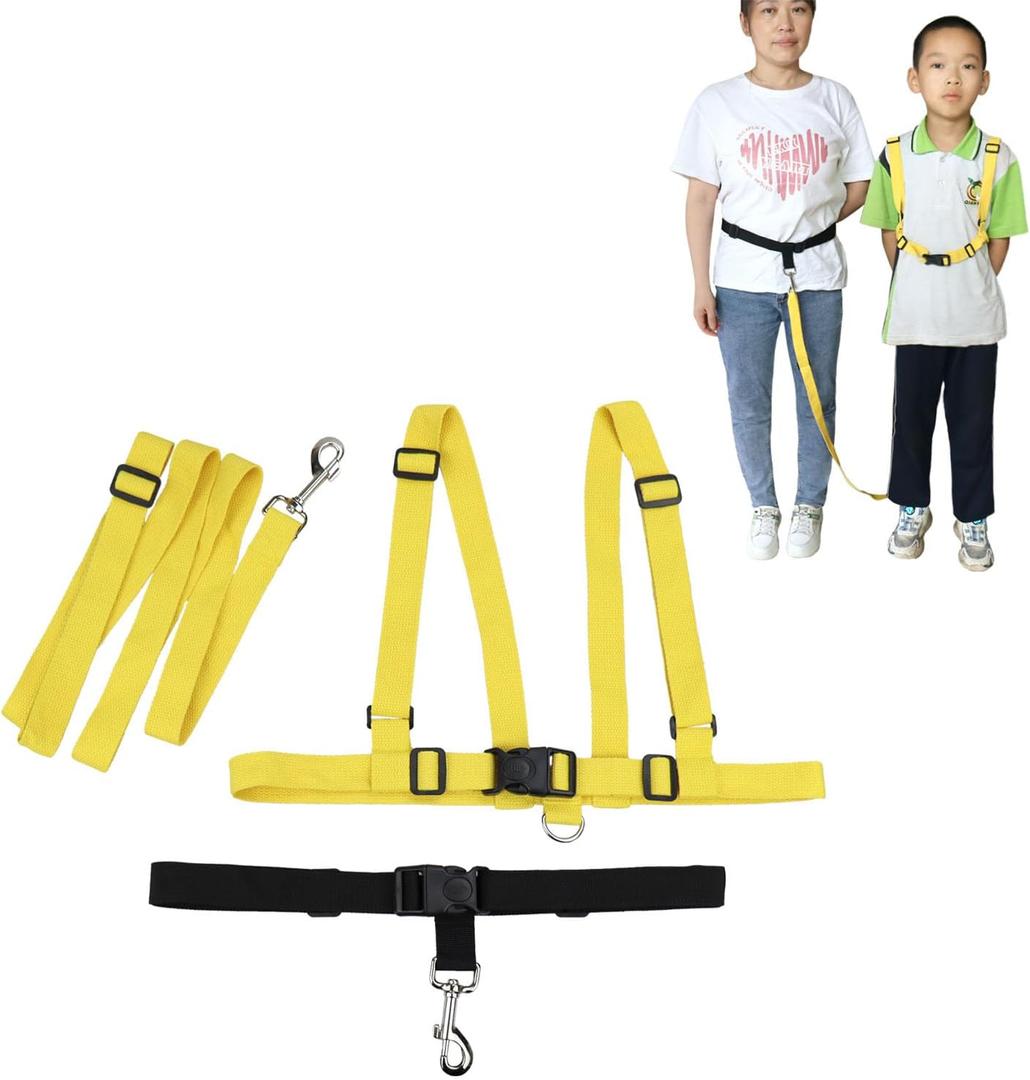 pinklilycare Autism Walking Harness for Older Children with Hands Free Belt and Adjustable Tether for Autism Special Needs ADHD