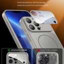 TOBOVON for iPhone 13 Pro Max Case with Camera Lens Protector, Compatible with MagSafe, Slim Matte Magnetic Shockproof Phone Cover for iPhone13 ProMax, Titanium Gray