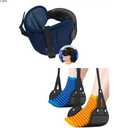 Travel Pillows and Airplane Foot Hammock for Long Flight, Travel Essentials, 360° Support Headrest, Stop Bobblehead, Foot Rest