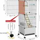 STILLCOVE Medium Flight Bird Cage, Black Parakeet Cages with Rolling Stand & Wheels, Wide Birdcage for Parrots Cockatiels Conure Budgie Canary Finch Lovebird