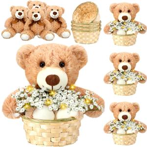 Amyhill 4 Sets Bear Baby Shower Centerpieces Baby Shower Table Decorations with Bears Wooden Crates Bamboo Baskets Artificial Flowers for Birthday Wedding Gender Reveal Party(Cute) Amyhill 4 Sets Bear Baby Shower Centerpieces Baby Shower Table Decorations with Bears Wooden Crates Bamboo Baskets Artificial Flowers for Birthday Wedding Gender Reveal Party(Cute)