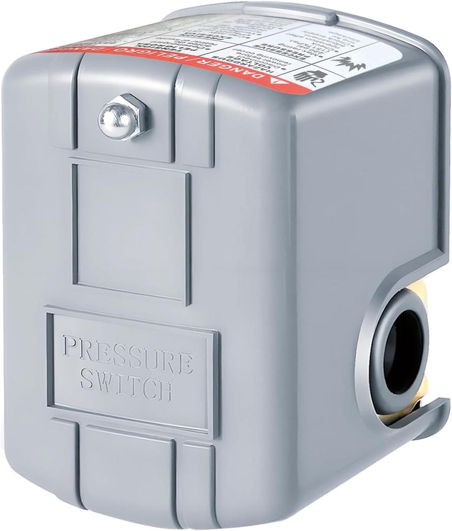 Pressure Switch for Well Pump 40-60 PSI, Water Pressure Switch Adjustable Differential, 1/4" Female NPT, Automatic