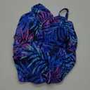 Aqua Eve Plus Size Swimsuit for Women Tummy Control One Piece Bathing Suit Vintage Swimwear (18W, Blue Leaves)