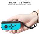 Gepicest Wrist Strap for Joycon 4 Pieces Switch Parts Accessories Controller Attachments Compatible with Joy Con, Dual Remote Comfort Controller Straps Black 2 Pairs